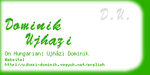 dominik ujhazi business card
